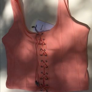 Bershka Lace-Up Tank Top